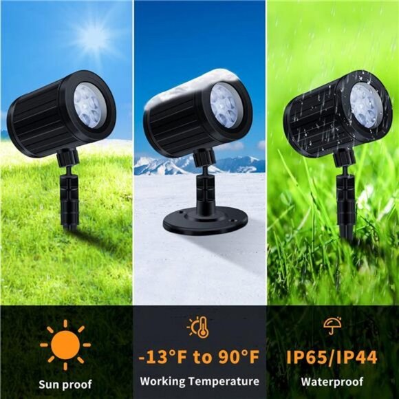 Christmas Snowflake Projector Lights Outdoor Indoor 360 Degree Adjustable - Picture 3 of 6